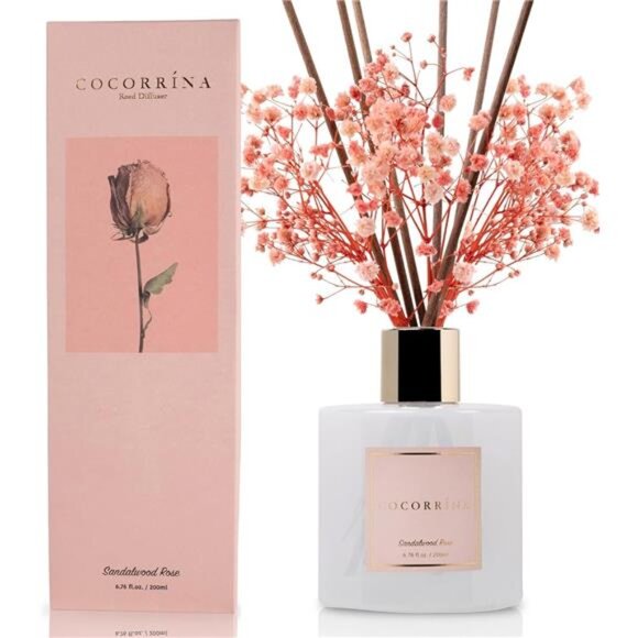 Cocorrína Premium Reed Diffuser Set with Preserved Baby's Breath & Cotton Stick - Picture 2 of 7